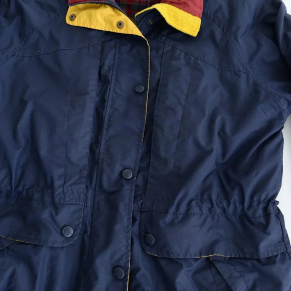 Vintage 90'S Rest & Relaxation Navy & Maroon Zip  Up Plaid Lined Winter Jacket - Picture 6 of 10